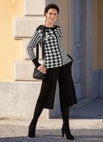 Pullover mit Hahentrittmuster 