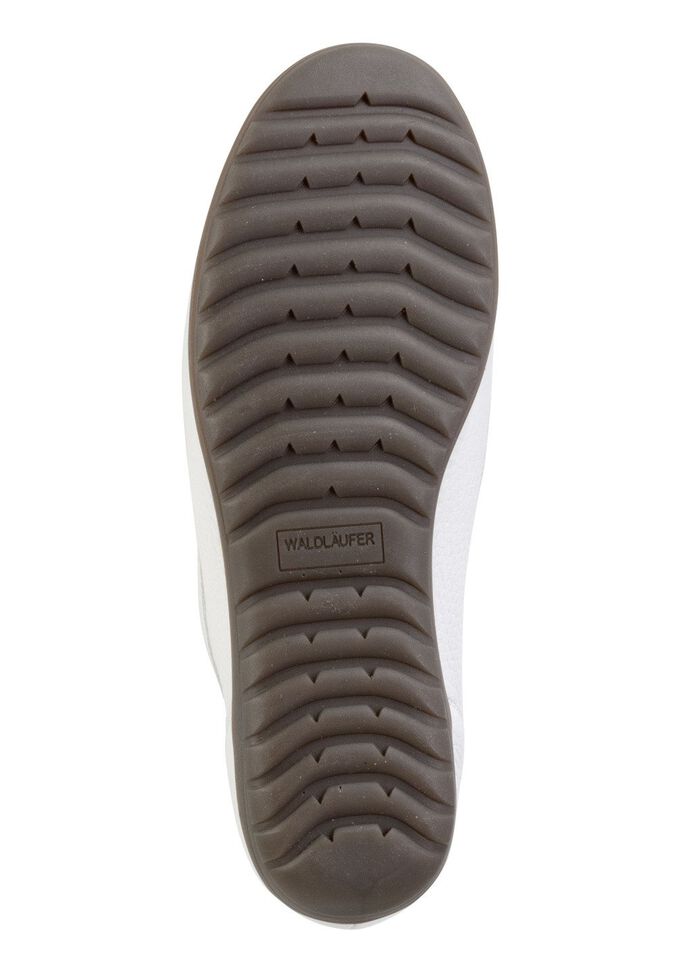 Waldl&auml;ufer, bequeme Damen-Slipper, Weite H, mit herausnehmbarem Fu&szlig;bett WEISS