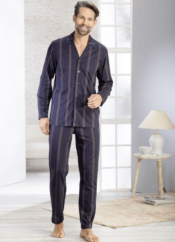 Schlafanzug mit durchgeknöpftem Oberteil 