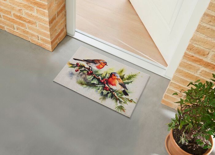 Fu&szlig;matte in winterlicher Optik 