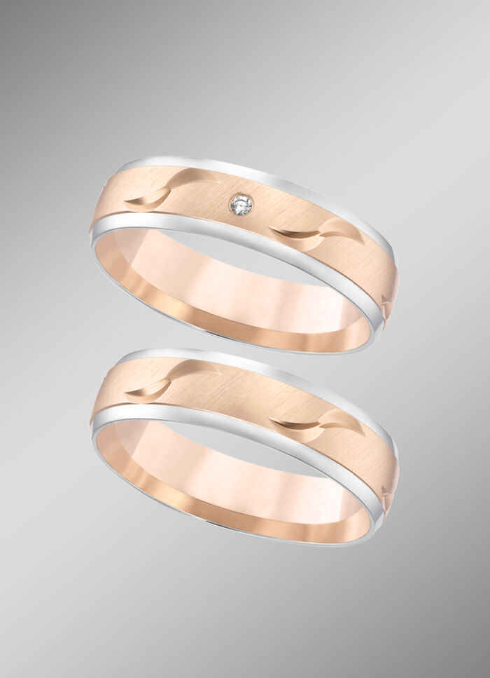 Schick in Bicolor: Beliebter Trauring in Roségold 