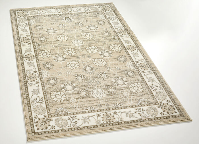 Brücken und Teppiche mit orientalischen Ranken- und Blütenmuster BEIGE