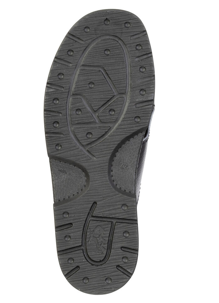 Bequeme Herren-Pantoletten, Weite K, mit Klettverschluss SCHWARZ