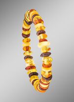 Elastisches Armband mit echt Bernstein-Mix 