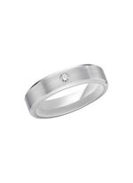 Mattierter Trauring in Silber 925/- fein 