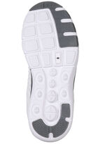 Sneaker aus effektvoll dessiniertem Textilmaterial EISGRAU-WEISS