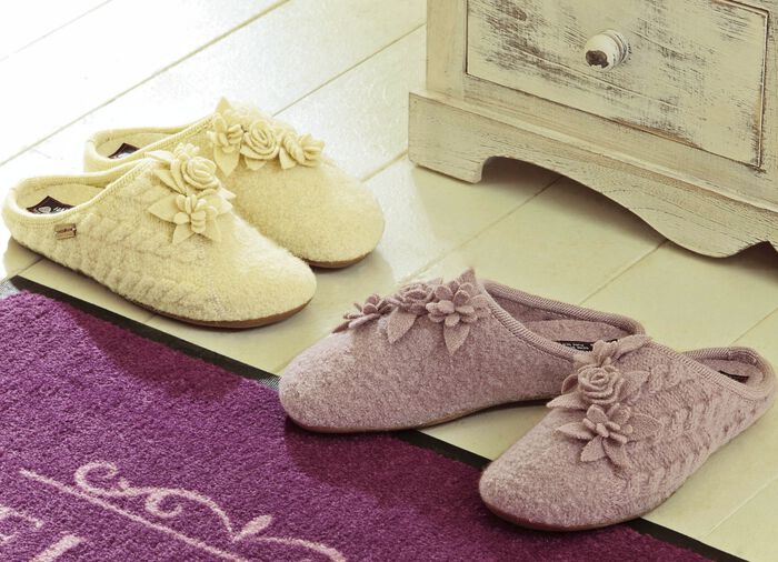 Damen-Hausschuh von Haflinger NATURWEISS