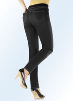 Power-Stretch-Jeans in Schlupfform SCHWARZ