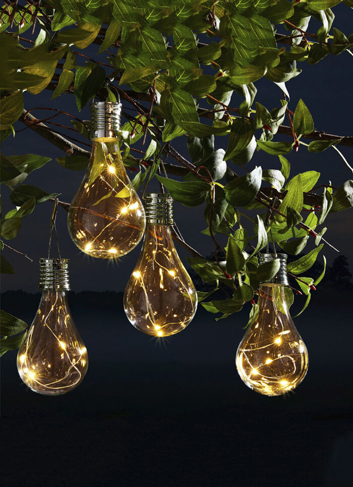 Solar-Gl&uuml;hlampe, 4er-Set 