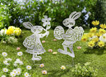 Gartenstecker "Hasenpaar", 2er-Set 