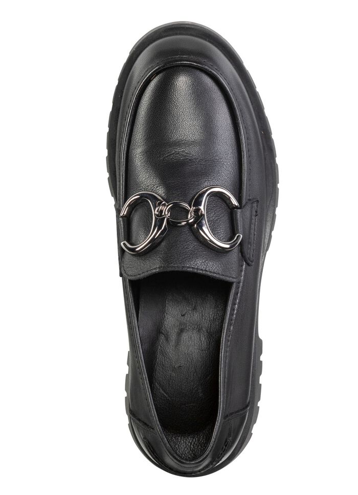 ELENA EDEN Loafer mit Metallschmuck SCHWARZ