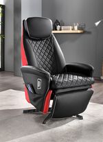 Massagesessel mit W&auml;rmefunktion SCHWARZ-ROT