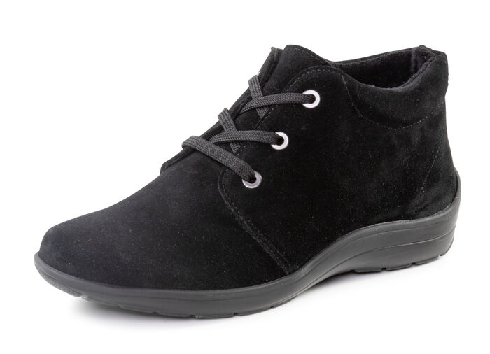 ELENA EDEN, bequeme Damen-Boots, Weite H, mit herausnehmbarem Fußbett SCHWARZ