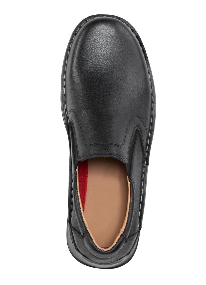 GINO GALANTE, klassische Herren-Slipper, mit herausnehmbarem Fu&szlig;bett SCHWARZ