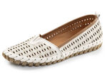 ELENA EDEN, sommerliche Damen-Slipper, Weite G, mit herausnehmbarem Fußbett BEIGE