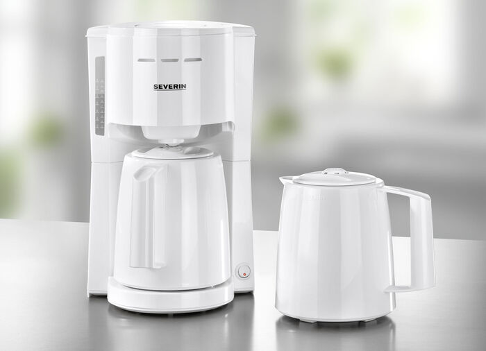 Severin Kaffeemaschine mit 2 Thermokannen WEISS