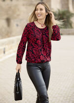 Tunika mit dekorativer Fältelung 