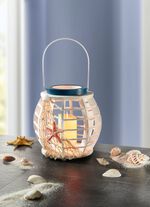 Laterne mit LED-Kerze 