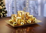 Glas-Kerzenhalter 18-teilig GOLD