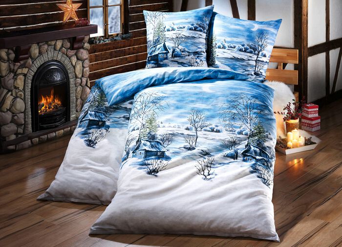 Bettw&auml;sche in b&uuml;gelleichter Biber-Qualit&auml;t 