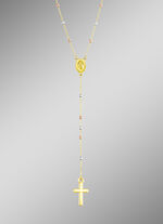 Kreuz-Halskette in Tricolor 