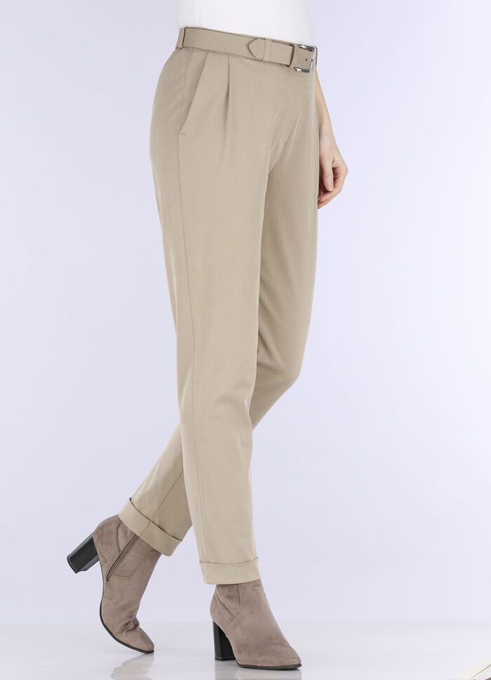 Knöchellange Hose in Schlupfform CAMEL