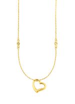 Herz-Anh&auml;nger mit synth. Zirkonia und Ankerkette 