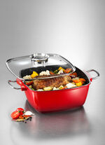 Extra hoher Aluguss-Bräter von King mit Antihaft-Beschichtung 