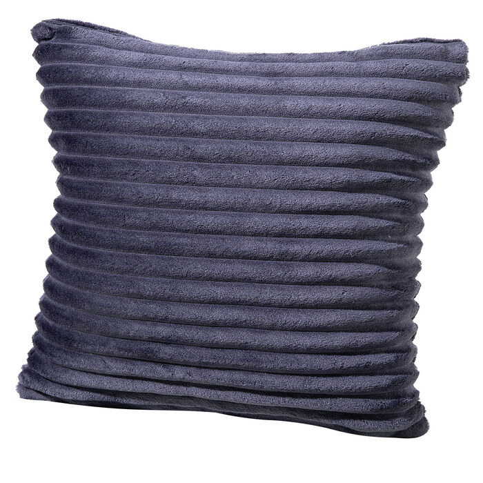 Weicher Cord-Kissenbezug DUNKELBLAU