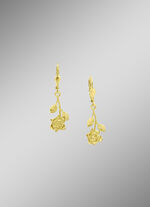 Romantische Ohrringe Rose, beweglich, mit Struktur 