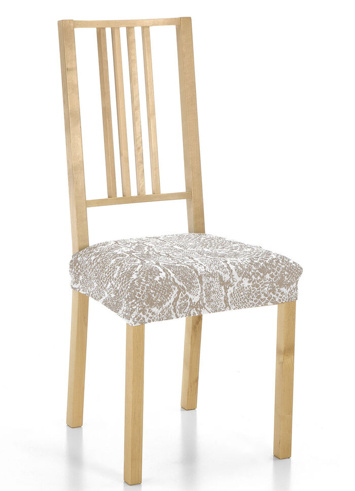 Pflegeleichte Stretchbezüge in Schlangenoptik CREME