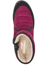 Stiefelette aus weichem, gestepptem Nubukmaterial BORDEAUX