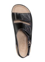 Sandale mit Kontrastn&auml;hten SCHWARZ