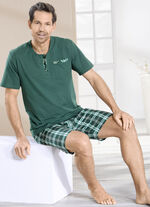 Dreiteiliges Shorty mit Knopfleiste und Brusttasche 