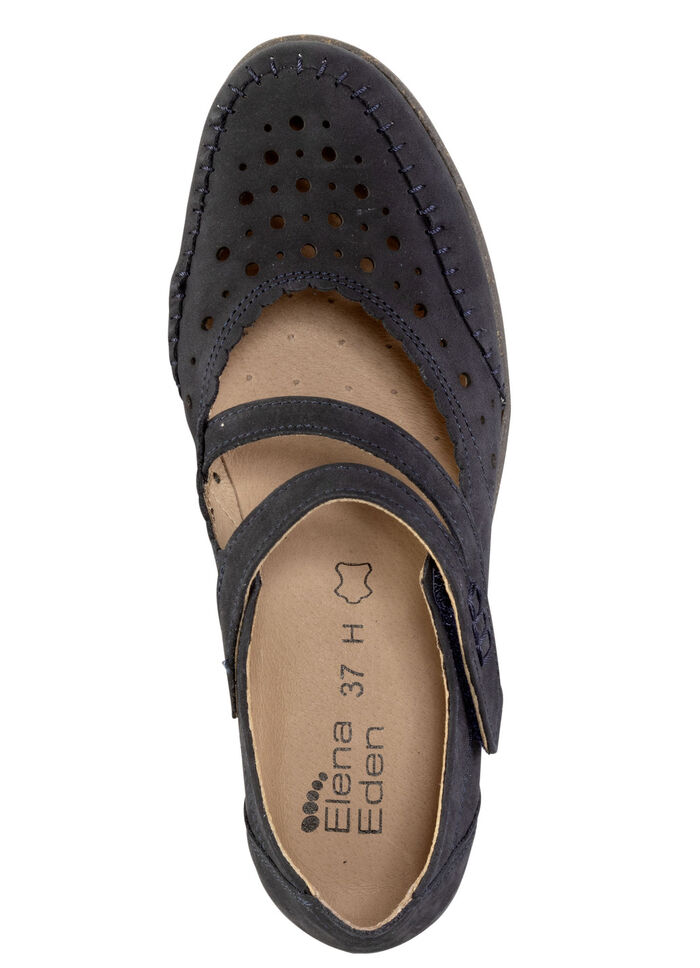ELENA EDEN, bequeme Damen-Pumps, Weite H, mit herausnehmbarem Fußbett DUNKELBLAU