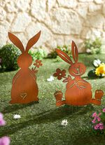 Gartenstecker "Osterhasen", 2er-Set 