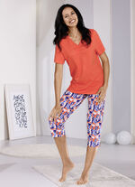 Schlafanzug 3-tlg, 2 Oberteile, 1 wadenlange Hose 