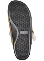 Pantoffel aus weichem Veloursleder COGNAC