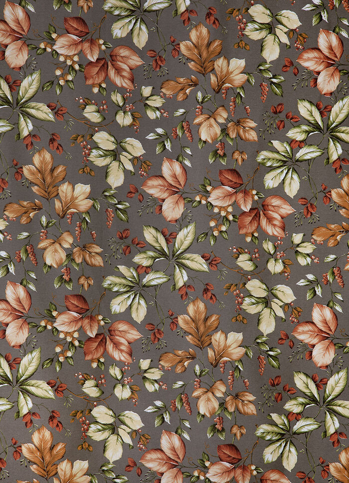 &Uuml;bergardine mit Bl&auml;ttermotiven 