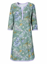 Nachthemd, 3/4 lange Ärmel mit Serafino-Ausschnitt 