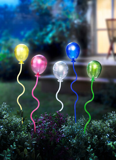 Solar Steckleuchte Luftballons, 5er-Set 