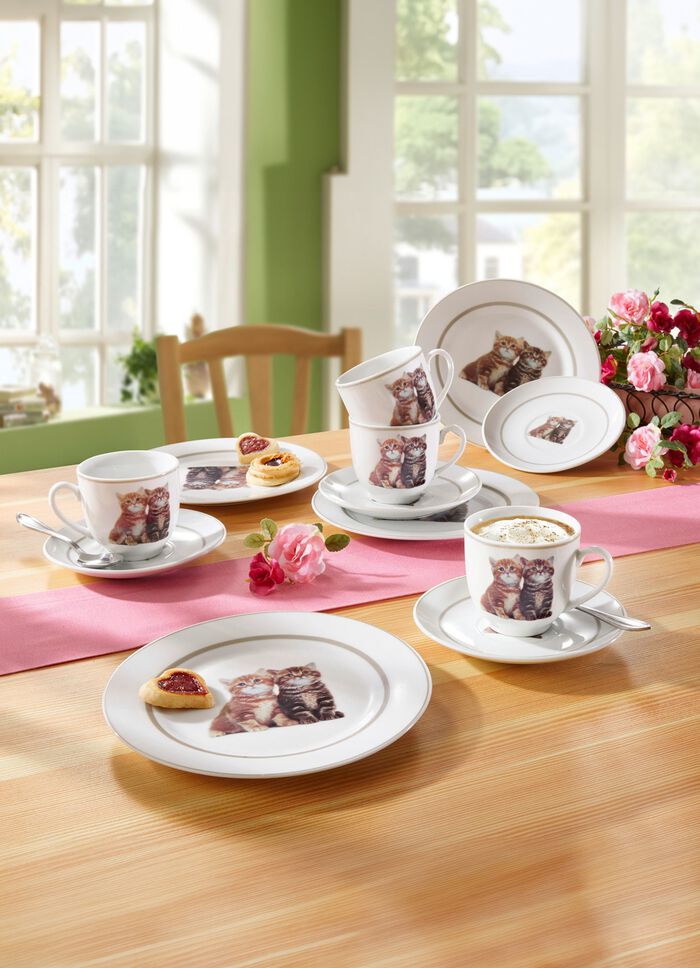 Kaffee-Service  12-teilig, K&auml;tzchen 