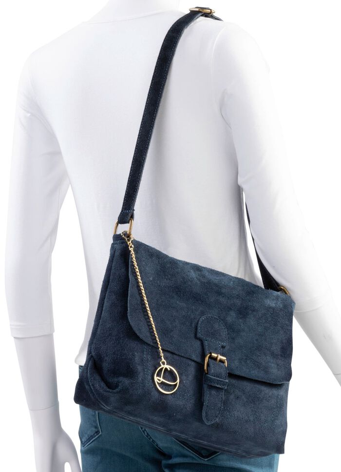 Laurina Tasche mit Magnetverschluss und Zierschleife DUNKELBLAU