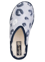 Laurina, gefütterte Damen-Hausschuhe, mit Schurwolle BLAU