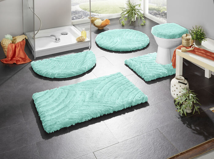 Barfußweiche Magicsoft Badgarnitur  HELLBLAU