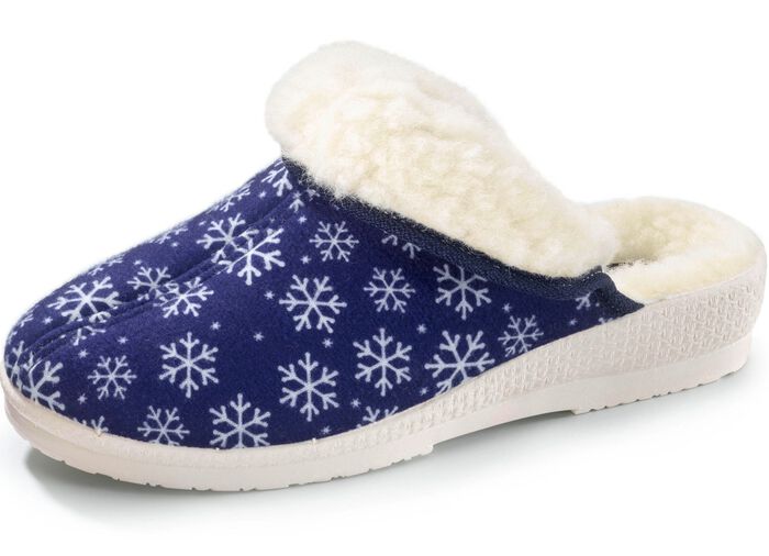 Pantoffel aus Textilmaterial BLAU