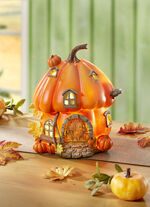 Beleuchtetes Kürbis-Haus 