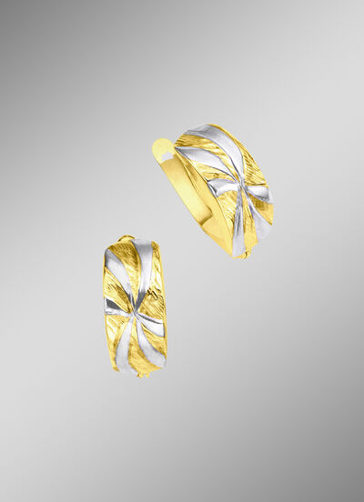 Klappcreolen in Bicolor 