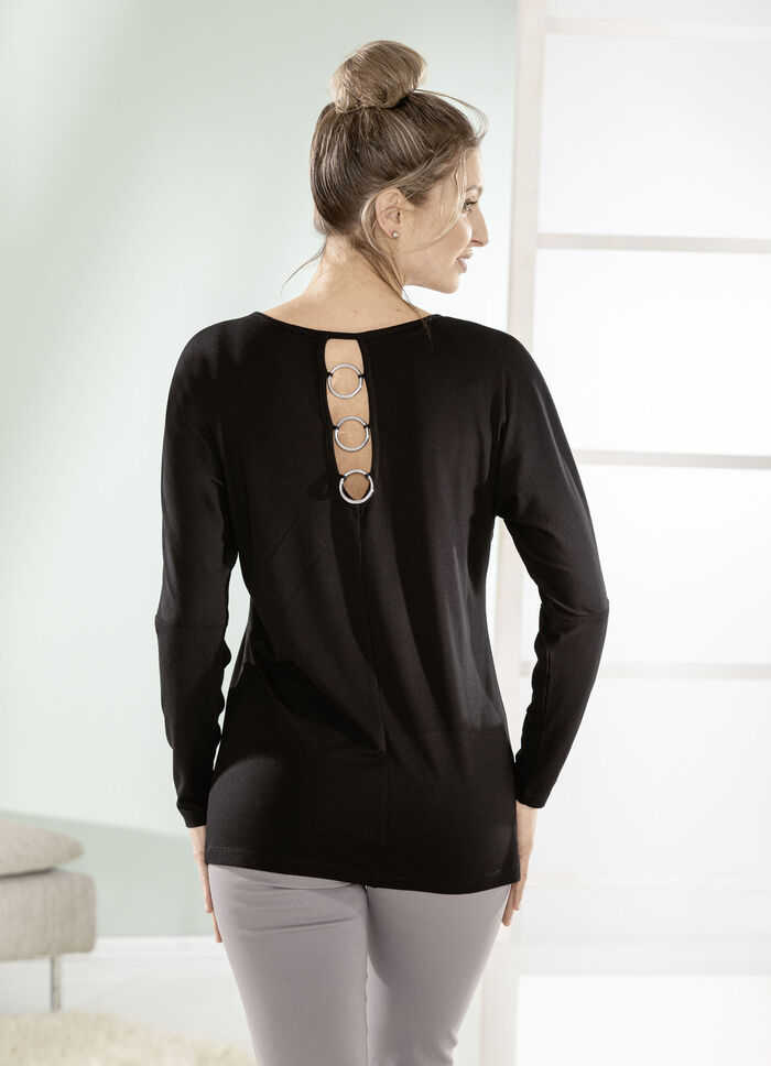 Shirt mit langen Fledermausärmeln 