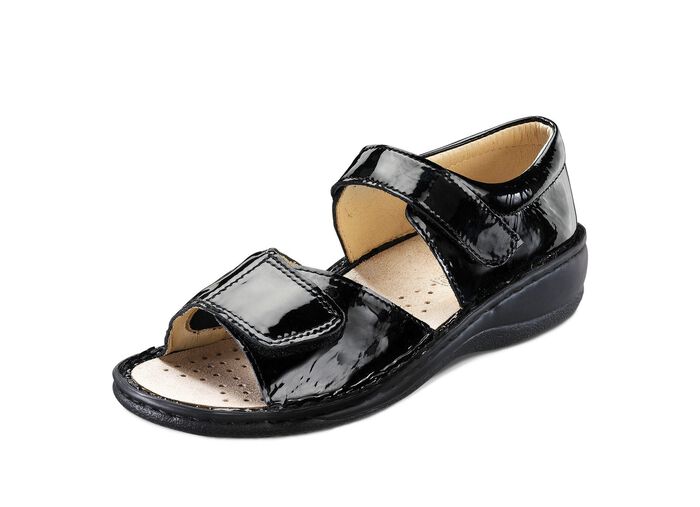 Taurus Damen-Sandalette in Lackoptik SCHWARZ